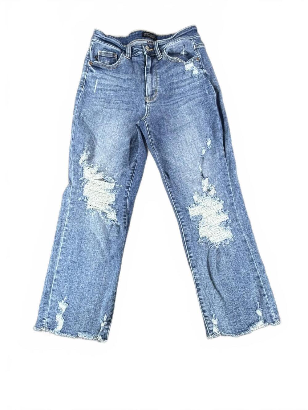 Women's Judy Blue Los Angeles Distressed Straight Fit Jeans Size 5/27